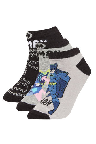 Erkek Çocuk Batman 3'lü Pamuklu Patik Çorap