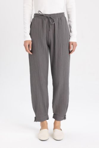 Kargo Fit Basic Düz Müslin Pantolon