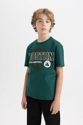 Erkek Çocuk NBA Boston Celtics Bisiklet Yaka Kısa Kollu Tişört