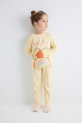 Kız Bebek Disney Winnie The Pooh Uzun Kollu Penye Pijama Takımı