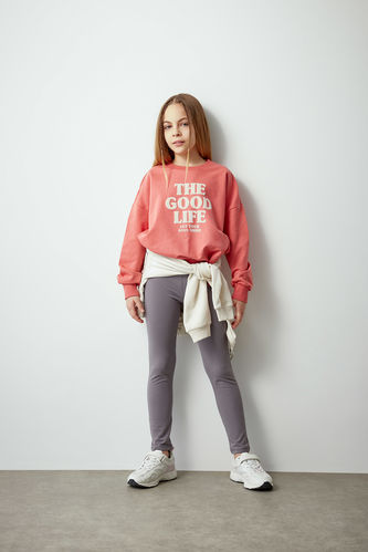 Girl Printed Sweatshirt Leggings 2 Piece Set