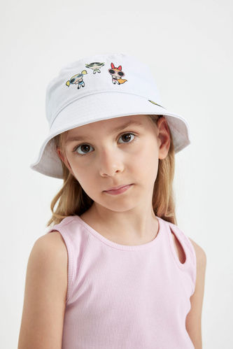 Kız Çocuk PowerPuff Girls Pamuklu Bucket Şapka