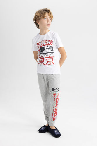 Boy Printed Short Sleeve 2 Piece Pajama Set