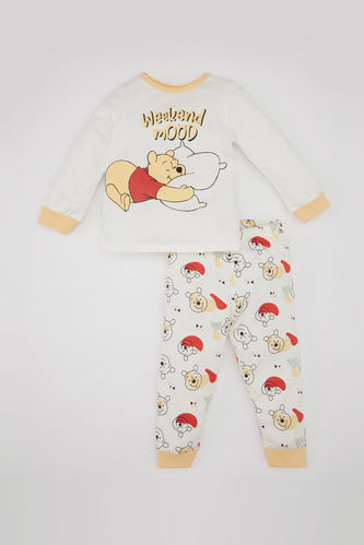 Erkek Bebek Disney Winnie The Pooh Uzun Kollu Penye  Pijama Takımı