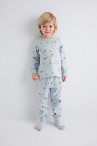 Erkek Bebek Snoopy Uzun Kollu Penye Pijama Takımı