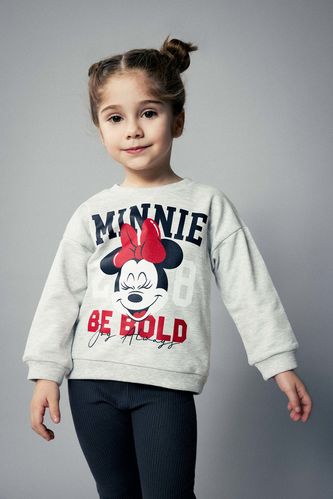 Baby Girl Disney Mickey & Minnie Crew Neck Sweatshirt