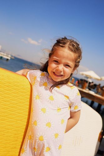 Kız Bebek Çiçek Desenli Mayo