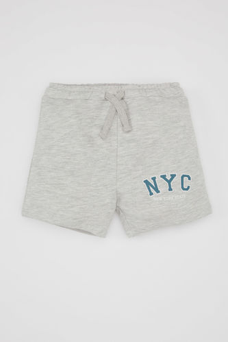 Baby Boy Regular Fit Printed Sweatshirt Fabric Shorts