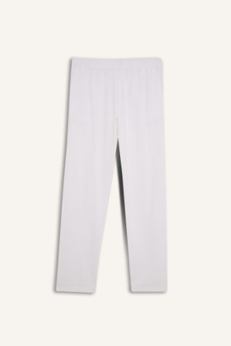 Relax Fit Rahat Kesim Dar Paça Keten Karışımlı Yazlık Pantolon