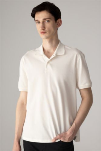 Men Ecru New Regular Fit Pique Short Sleeve Polo T-Shirt