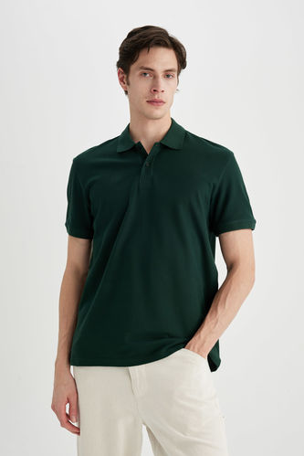 New Regular Fit Polo Collar Pique Polo T-Shirt