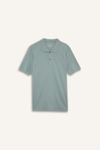 %100 Pamuk Regular Fit Kısa Kollu Basic Düz Pike Kumaş Polo Tişört