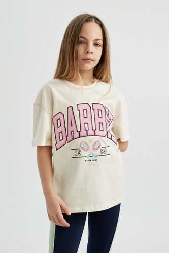 Ecru Girls & Teens Girl Barbie Relax Fit Short Sleeve T-Shirt 3080703
