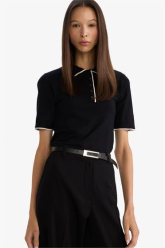 Свитер с воротником поло Fitted