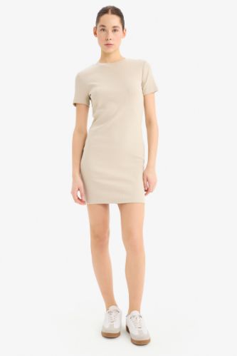 Bodycon Crew Neck Camisole Mini Dress