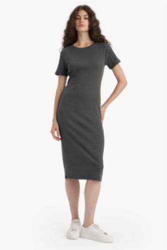 Bodycon Crew Neck Camisole Maxi Dress