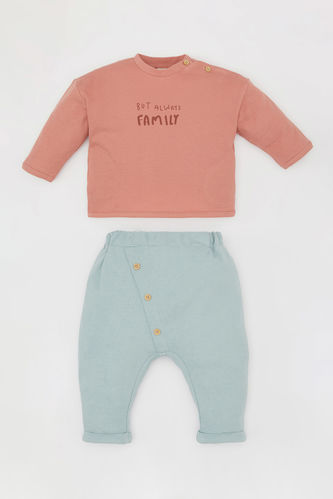 Baby Boy Long Sleeve Pique T-Shirt Pants 2 Piece Set