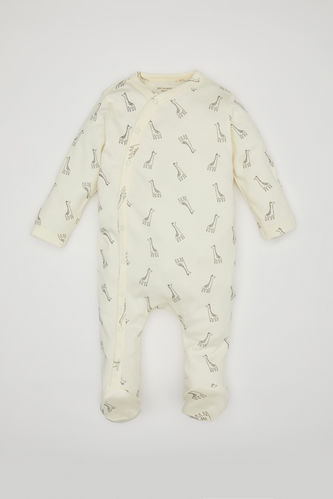 Baby Boy Newborn Safari Printed Jumpsuit