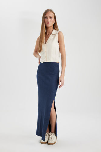 Pencil Skirt Camisole Maxi Knitted Skirt