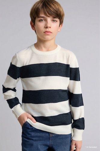 Boy Regular Fit Crew Neck Pullover
