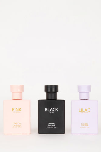 Erkek Black & Kadın Lilac & Pink 3'lü Set Parfüm 50 ml
