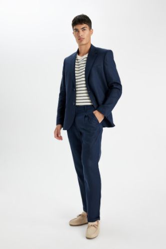 Double Leg Linen Crop Trousers