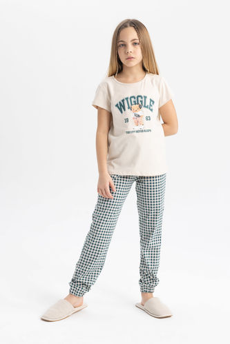 Girl Printed Short Sleeve 2 Piece Pajama Set