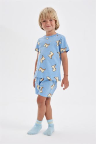 BABY BOY Blue طقم بيجاما قصة عادية