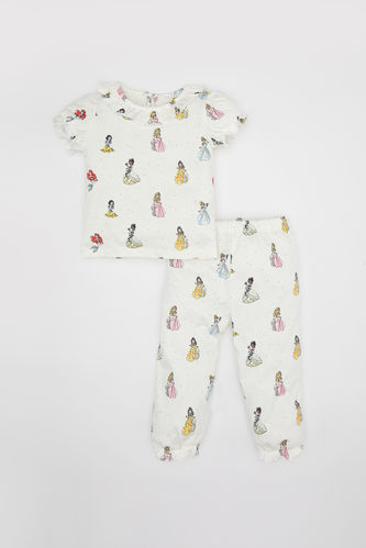 Kız Bebek Disney Prenses Kısa Kollu Penye Pijama Takımı