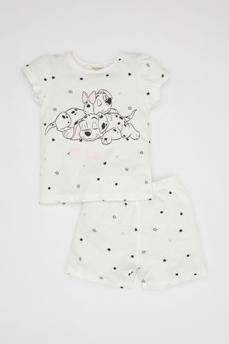 Kız Bebek 101 Dalmatians Kısa Kollu Şortlu Penye Pijama Takımı