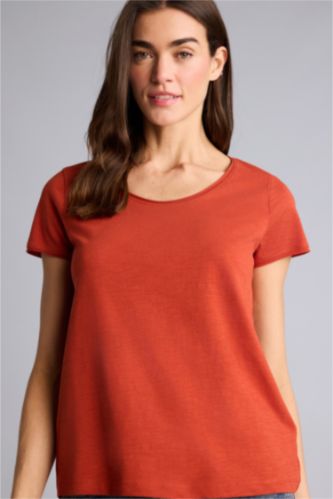 Әйелдерге Қою Қызғылт Сары Woman Short Sleeve T-Shirt