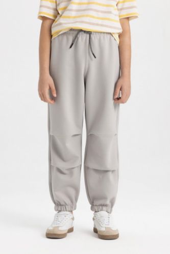 Erkek Çocuk Beli Paçası Lastikli Cepli Basic Düz Jogger Eşofman Altı