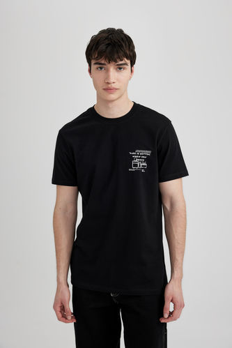 Slim Fit Crew Neck Printed T-Shirt