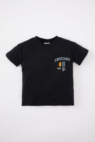Baby Boy Crew Neck Sports Printed T-Shirt
