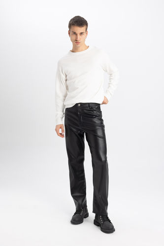 Zara khaki limited edition leather trousers size 6 | eBay