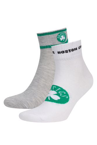 Erkek NBA Boston Celtics 2'li Pamuklu Patik Çorap