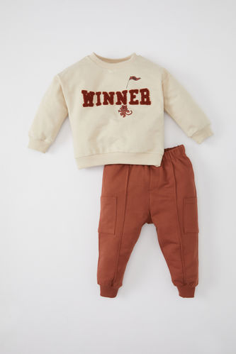 Baby Boy Printed Sweatshirt Sweatpants 2 Piece Set