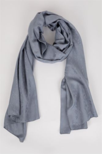 WOMAN Blue Woman Crepe Hijab Shawl