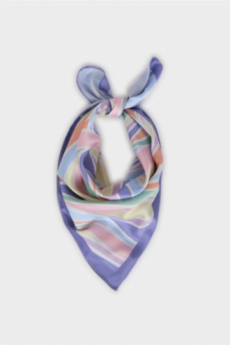 Kadın Lila Kadın Baskılı Fular