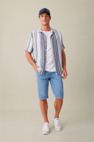 Slim Fit Denim Shorts