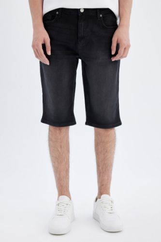 Regular Fit Jean Bermuda Şort