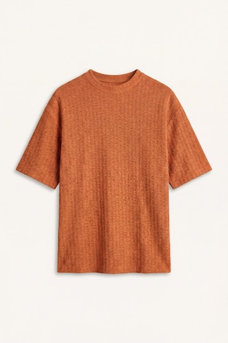 Boxy Fit Crew Neck Short Sleeve T-Shirt