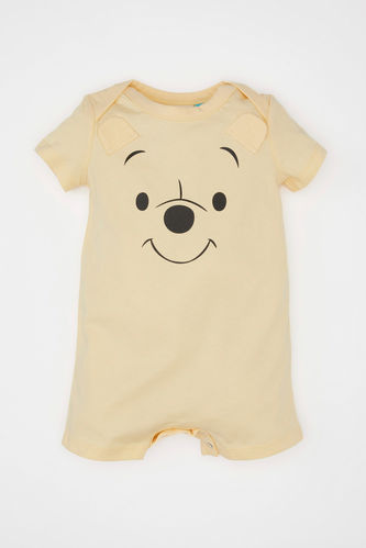 Erkek Bebek Yeni Doğan Disney Winnie The Pooh Penye Kısa Kollu Tulum
