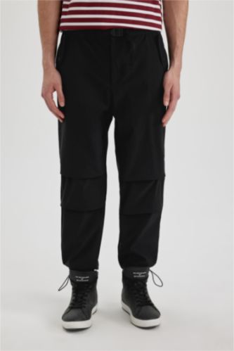 Pantolon Relax Fit Esnek Bantlı Paça 