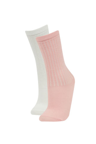 Girl 2 Piece Cotton Long Socks