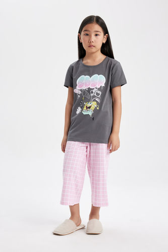 Kız Çocuk SpongeBob Kısa Kollu Pijama Takımı