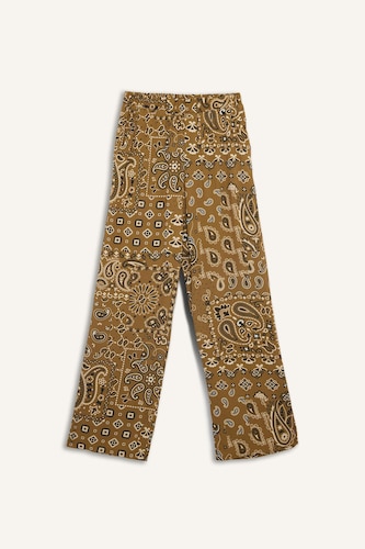 Şal Desenli Viskon Plaj Pantolonu