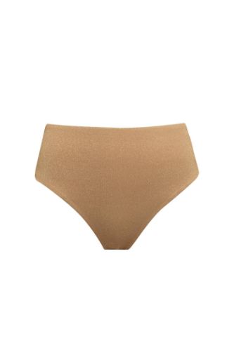 Regular Fit Parlak Kumaş Yüksek Bel Bikini Altı-Fall in Love