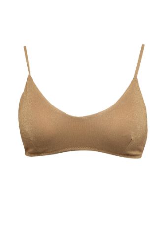 Regular Fit Parlak Kumaş Bikini Üstü-Fall in Love