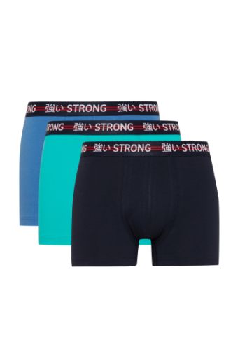 Regular Fit Basic Düz 3'lü Boxer